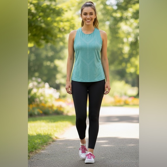 PrAna Turquoise /Teal Racerback Tank Top size med - Picture 11 of 11